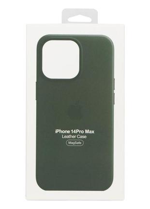 Чехол для iphone 14 pro max leather case цвет crimson9 фото