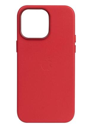 Чехол для iphone 14 pro max leather case цвет crimson