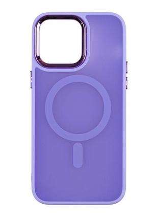 Чехол tpu+pc space magnetic color with magsafe для iphone 15 цвет purple