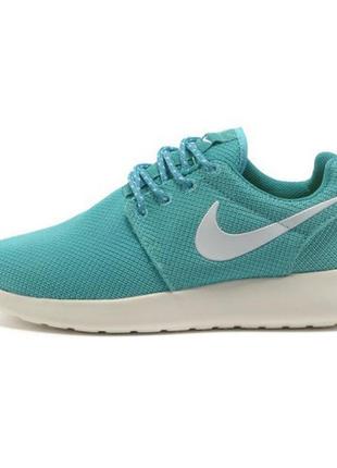 Женские бирюзовые кроссовки nike roshe run - r0081 фото