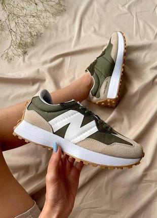 Женские кроссовки new balance цвет хаки4 фото