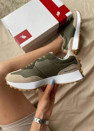 Женские кроссовки new balance цвет хаки8 фото