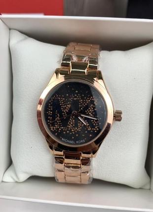 Женские наручные часы michael kors качественные . брендовые часы с браслет золотистые серебристые4 фото