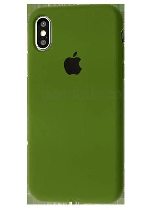 Силиконовый чехол на iphone x / xs (хаки)