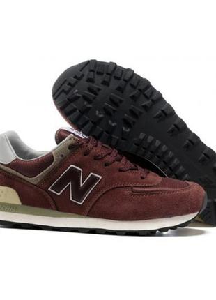 Женские кроссовки new balance 574 бордовые - nz0281 фото