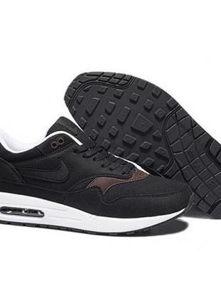 Черно - коричневые кроссовки nike air max 87 мужские1 фото