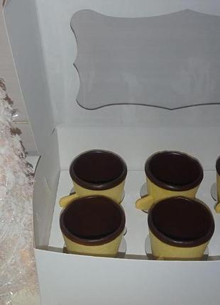 Съедобная чашка из печенья с шоколадом внутри2 фото