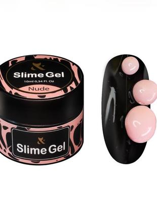 Гель-жвачка для дизайна f.o.x slime gel nude, 10 мл1 фото