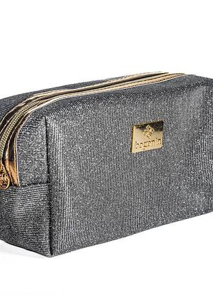 Косметичка сіра об'ємна bogenia