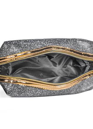 Косметичка сіра об'ємна bogenia2 фото