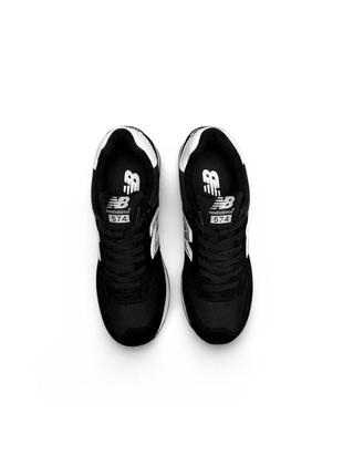 Чоловічі кросівки new balance 574 black white gray reflective4 фото