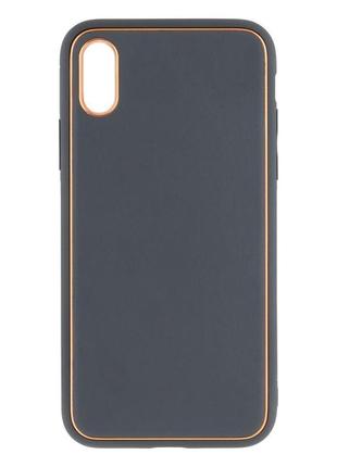 Чехол для iphone x для iphone xs leather gold with frame without logo цвет 6 mint5 фото