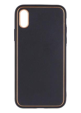 Чехол для iphone x для iphone xs leather gold with frame without logo цвет 9 yellow3 фото