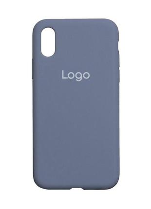 Чехол для iphone xr silicone case full size aa  цвет 28 lavender grey