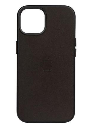 Чехол для iphone 14 plus leather case цвет saddle brown3 фото