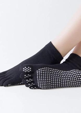 Женские спортивные носочки для йоги, фитнеса противоскользящие носки, пять пальцев1 фото