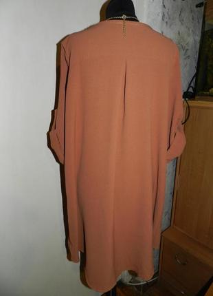 Италия,блузка с удлинённой спинкой,рукав 2 в 1,большого размера,с нюансом,italy2 фото