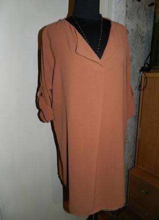 Италия,блузка с удлинённой спинкой,рукав 2 в 1,большого размера,с нюансом,italy4 фото