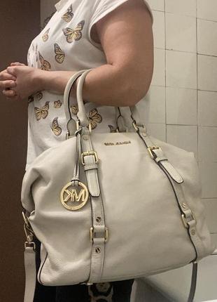 Большая сумка кожа натуральная! michael kors large bag