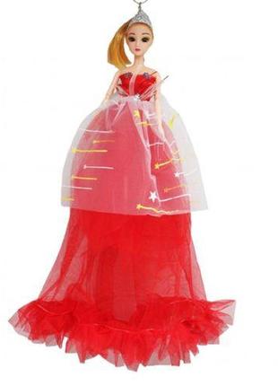 Лялька в довгому платті "зіркахід", червоний