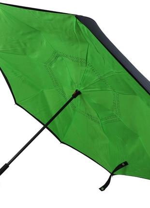 Двошарова механічна парасолька-тростина зворотного складання ferretti
