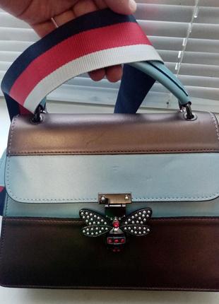 Новая (сток) сумка из натуральной кожи в стиле gucci queen margaret. имталия.1 фото