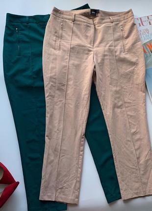 👖утончённые бежевые брюки asos/летние лёгкие нюдовые штаны/классические телесные штаны👖