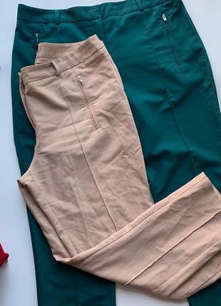 👖утончённые бежевые брюки asos/летние лёгкие нюдовые штаны/классические телесные штаны👖3 фото