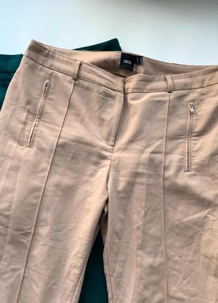 👖утончённые бежевые брюки asos/летние лёгкие нюдовые штаны/классические телесные штаны👖8 фото