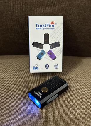 Фонарь trustfire minix uv light черный ультрафиолетовый свет 320lm 86m type-c