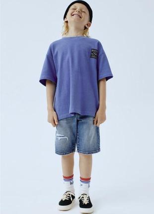 Джинсовые шорты-бермуды на мальчика straight fit на 10 лет рост 140 см