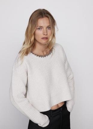Жіночий укорочений светр джемпер zara