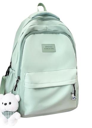 Рюкзак lesko 633227 green 20-35l с брелком подростковый