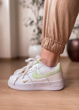 Кроссовки air force 1 mini swoosh lime light3 фото