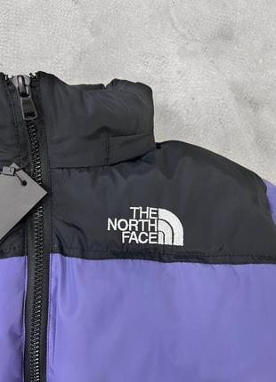 Женский пуховик the north face, зимний пуховик фиолетовый tnf 700, куртка зе норт фейс мужская