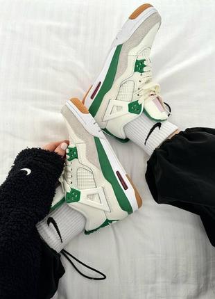 Кросівки nike air jordan 4 retro × sb pine green6 фото