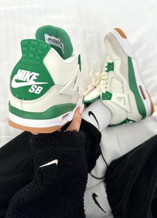 Кросівки nike air jordan 4 retro × sb pine green3 фото