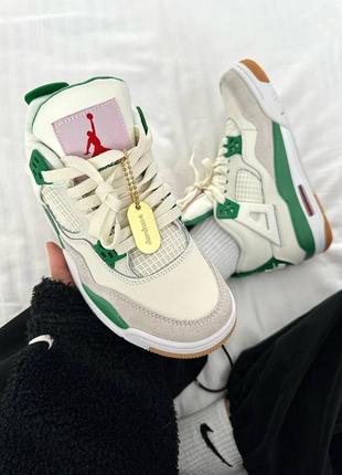 Кросівки nike air jordan 4 retro × sb pine green2 фото