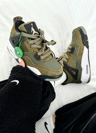 Кроссовки nike air jordan 4 retro craft olive2 фото