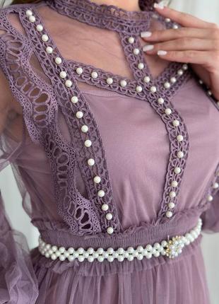 Роскошное платье, р.уни 42-44, фиолетовый9 фото