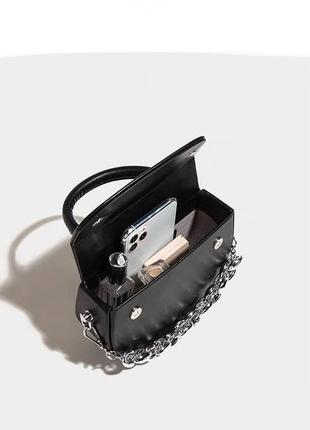 Женская стильная сумка, сумка плотная, трендовая, вечерняя, маленькая, сумка из эко-кожи, кожанная на лето6 фото
