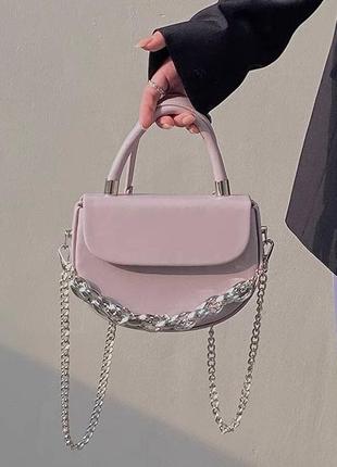 Женская стильная сумка, сумка плотная, трендовая, вечерняя, маленькая, сумка из эко-кожи, кожанная на лето4 фото