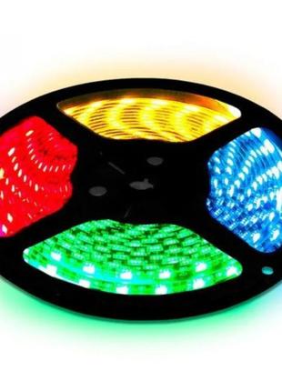 Комплект світлодіодна rgb led стрічка 5 м 5050 з блоком та пультом керування / багатокольорова стрічка