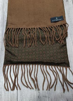 Оригинальный двухсторонний шерстяной шелковый шарф ermenegildo zegna4 фото