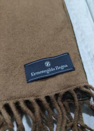 Оригинальный двухсторонний шерстяной шелковый шарф ermenegildo zegna5 фото