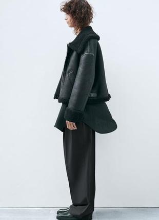 Байкерська куртка дублянка zara zw collection7 фото