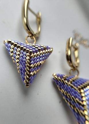 Объемные серьги из бисера 2