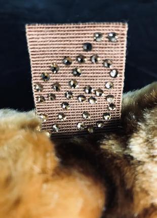 Подушка сердечко искусственный мех леопард крестали подарок день валентина2 фото