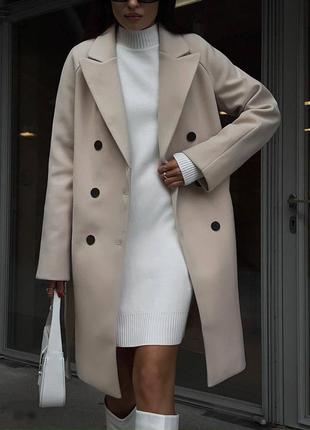 Пальто женское длинное кашемировое без капюшона весеннее на весну демисезонное базовое кэжуал серое коричневое стильное повседневное3 фото