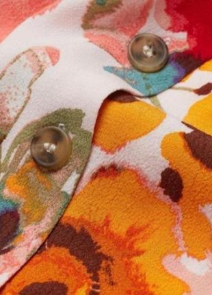 Новое шикарное платье в акварельный цветочный принт на пуговицах h&m6 фото